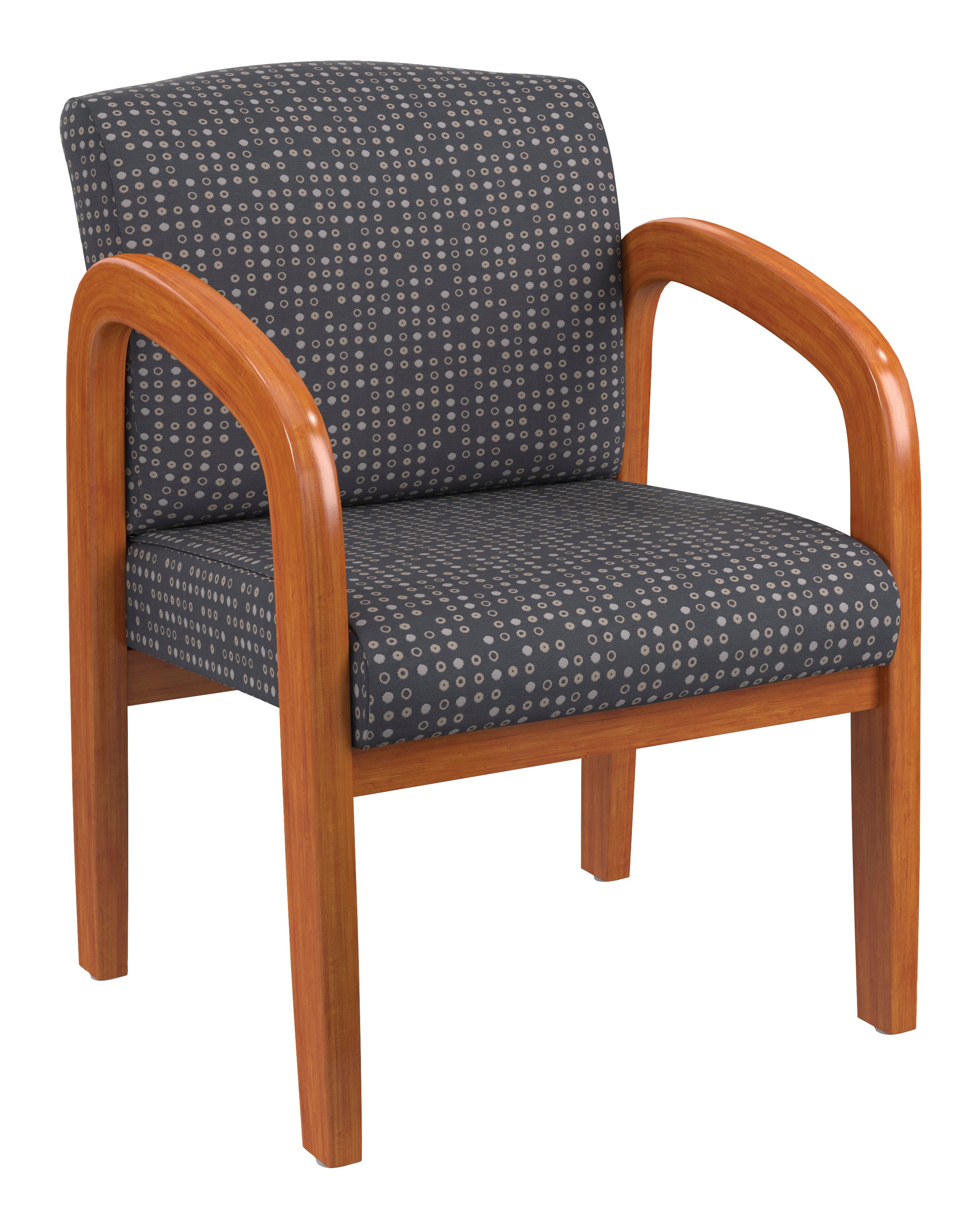 Medium Oak Finish Wood Visitor Chair 1